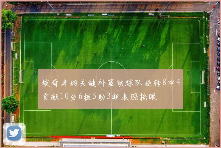 埃奇库姆关键补篮助球队逆转8中4贡献10分6板5助3断表现抢眼